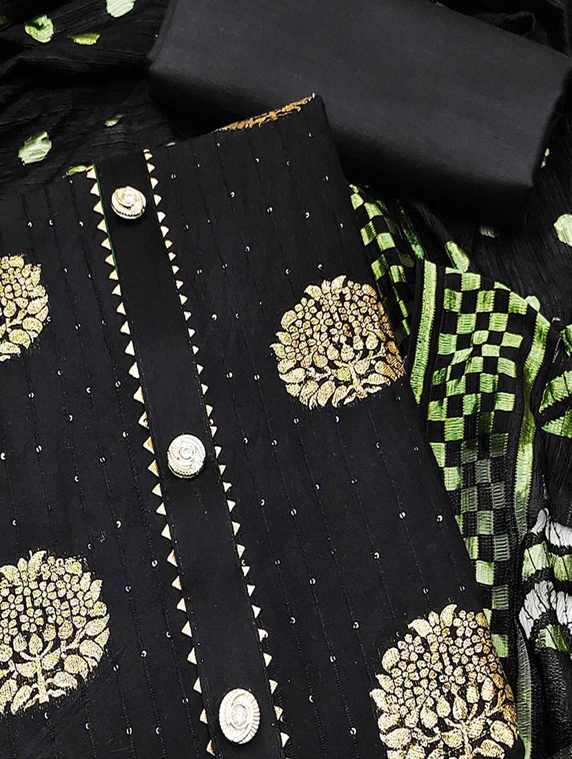 women self design embellished unstitched suit set - 22047845 - Standard Image - 1