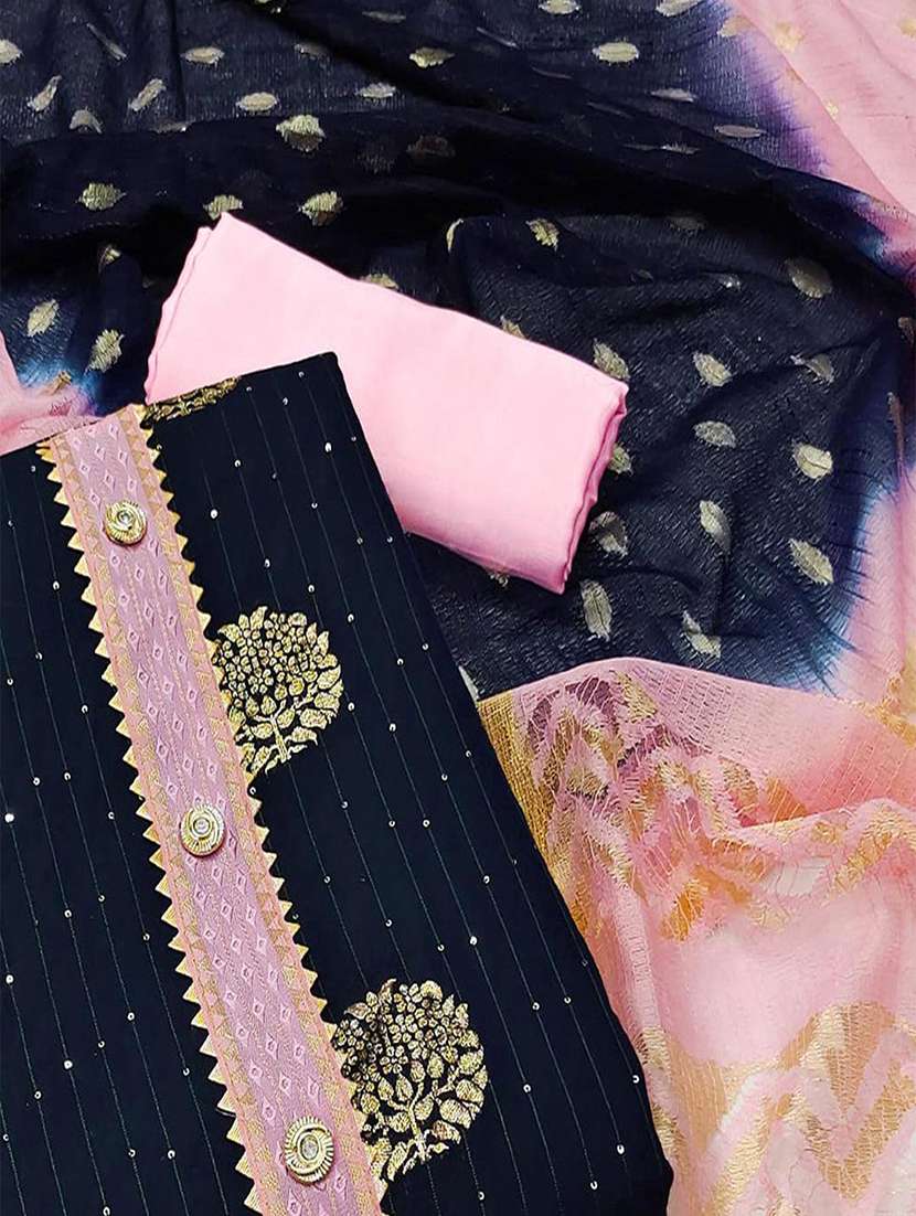 women self design embellished unstitched suit set - 22047850 -  Standard Image - 1
