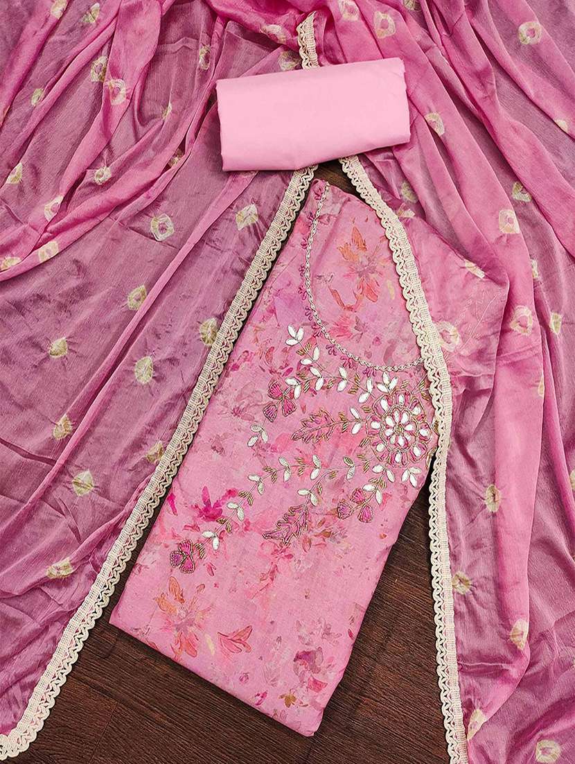 women floral embroidered unstitched suit set - 22047865 -  Standard Image - 1