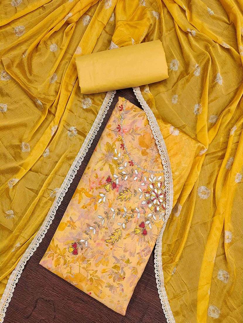 women floral embroidered unstitched suit set - 22047866 -  Standard Image - 1