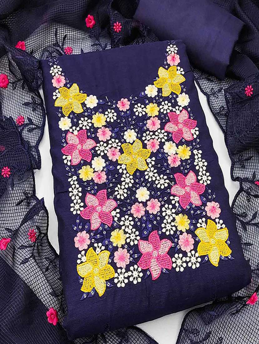 women floral embroidered unstitched suit set - 22047867 - Standard Image - 1