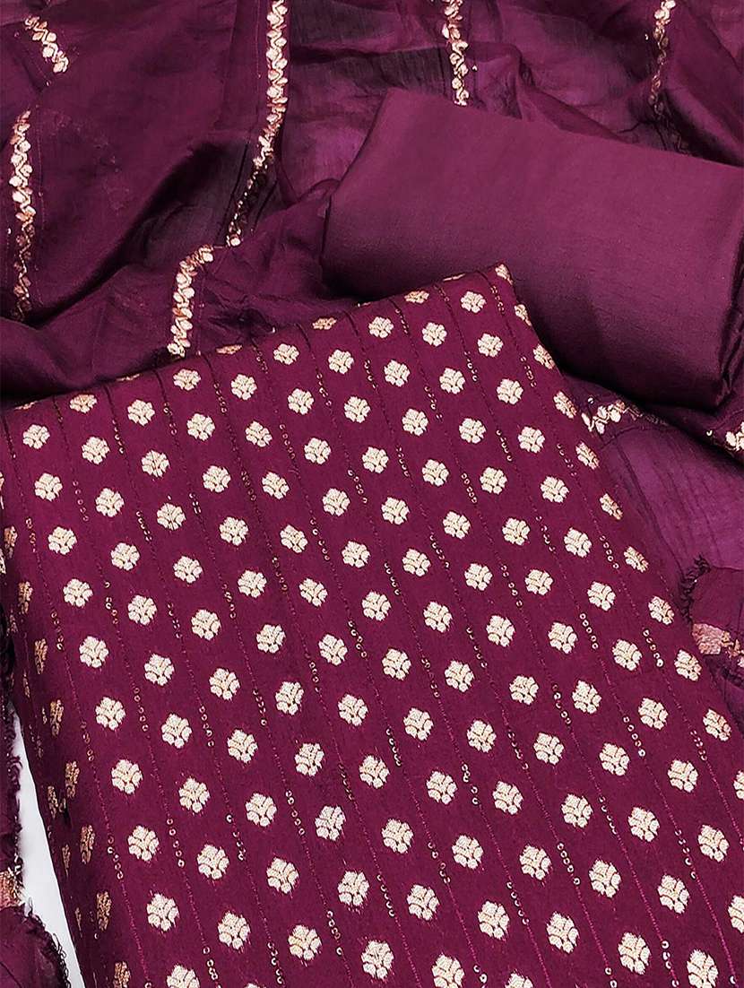 women self design embellished unstitched suit set - 22047883 -  Standard Image - 1