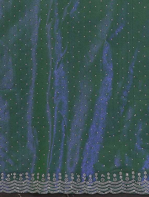 women solid with work embellished saree with blouse - 22048132 - Standard Image - 4