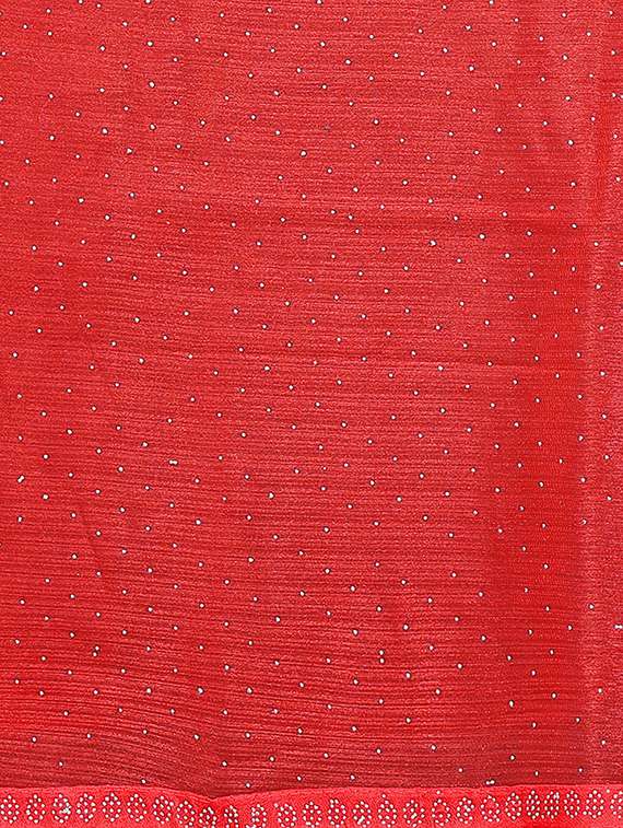 women solid with work embellished saree with blouse - 22048138 -  Standard Image - 4