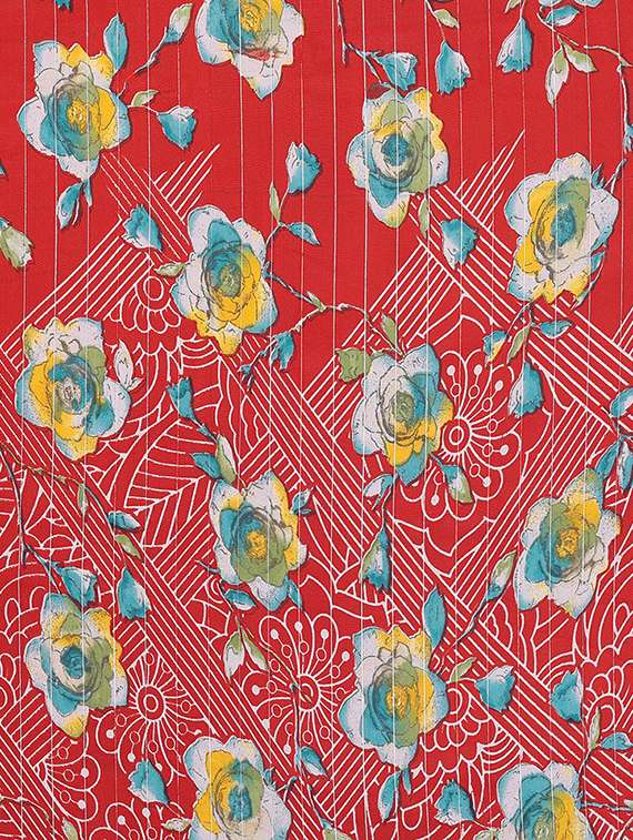 women printed casual wear saree with blouse - 22048173 -  Standard Image - 4