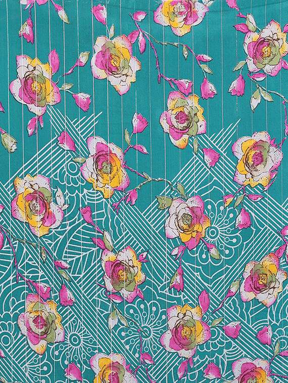 women printed casual wear saree with blouse - 22048176 -  Standard Image - 4