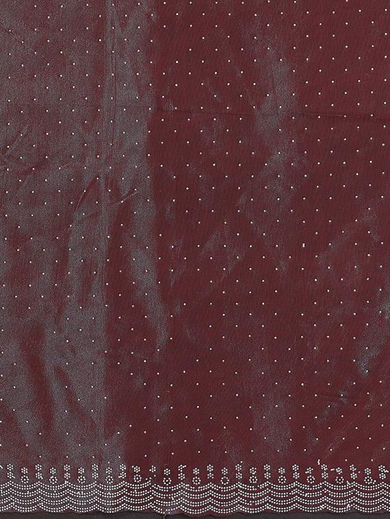 women solid with work embellished saree with blouse - 22048189 - Standard Image - 4