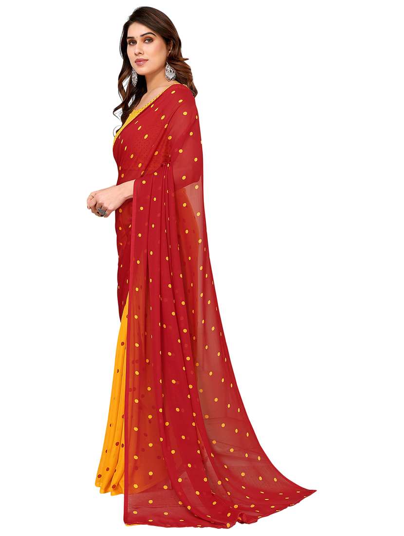 women printed casual wear saree with blouse - 22048281 -  Standard Image - 1