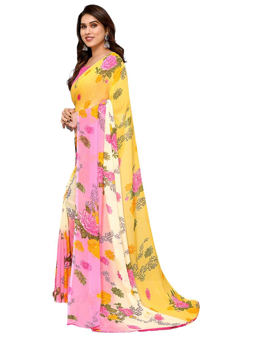 women printed casual wear saree with blouse - 22048284 -  Standard Image - 1