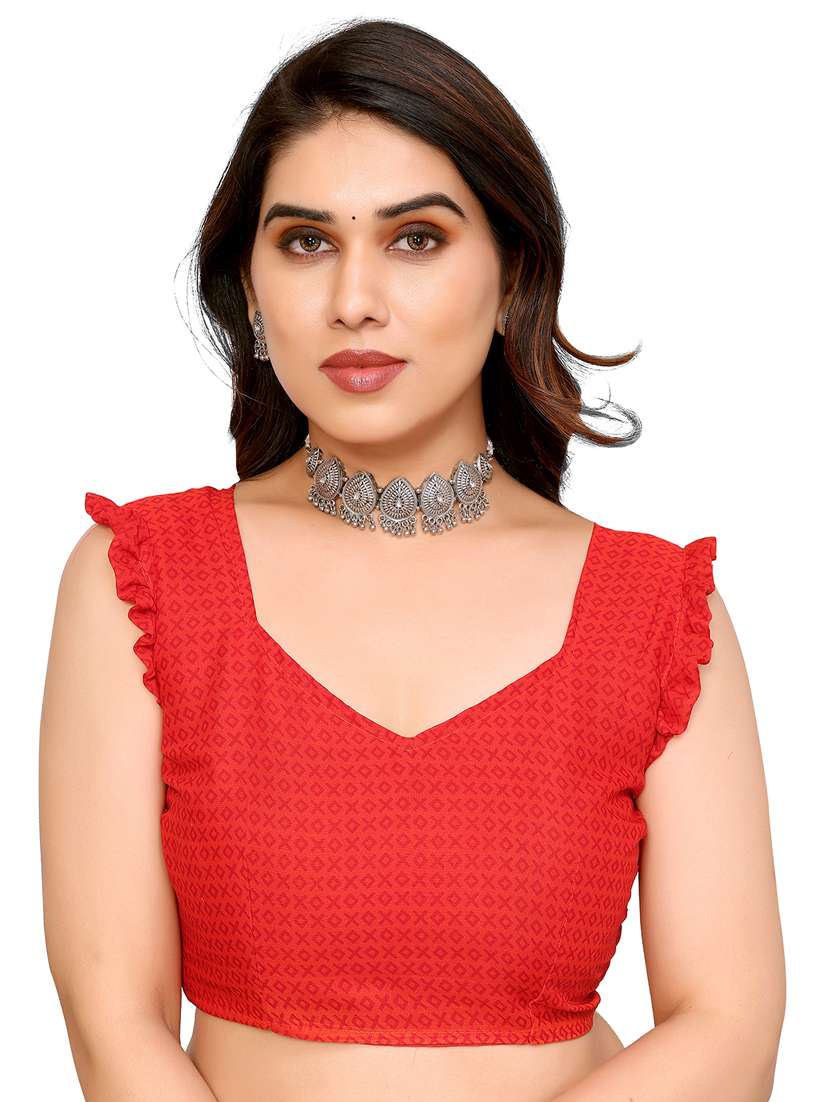 women printed casual wear saree with blouse - 22048295 -  Standard Image - 4