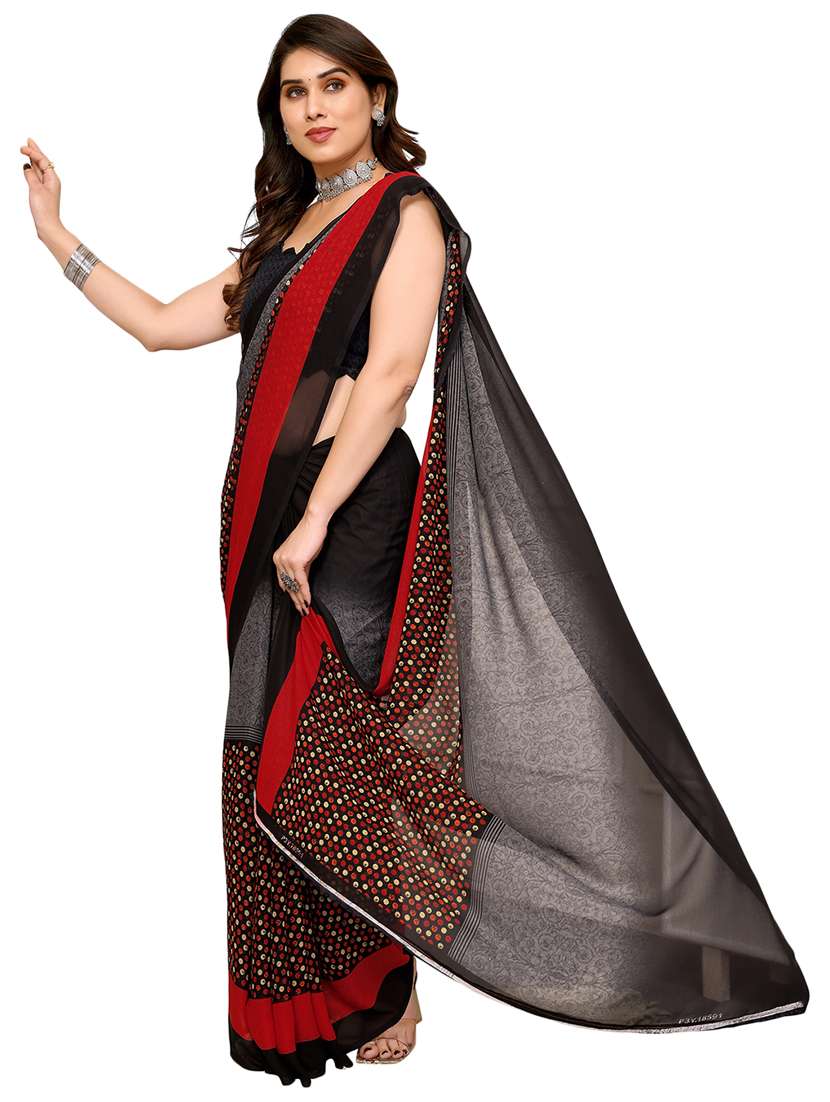 women printed casual wear saree with blouse - 22048298 -  Standard Image - 1