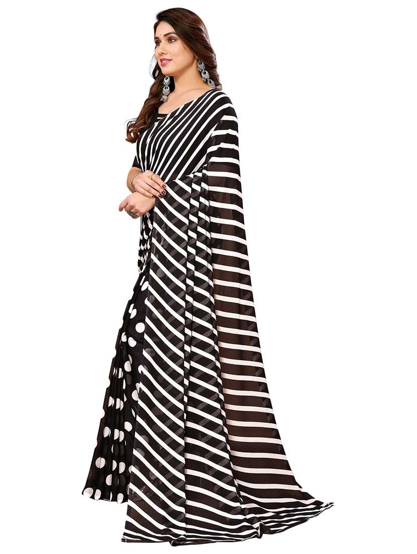 women printed casual wear saree with blouse - 22048308 -  Standard Image - 1
