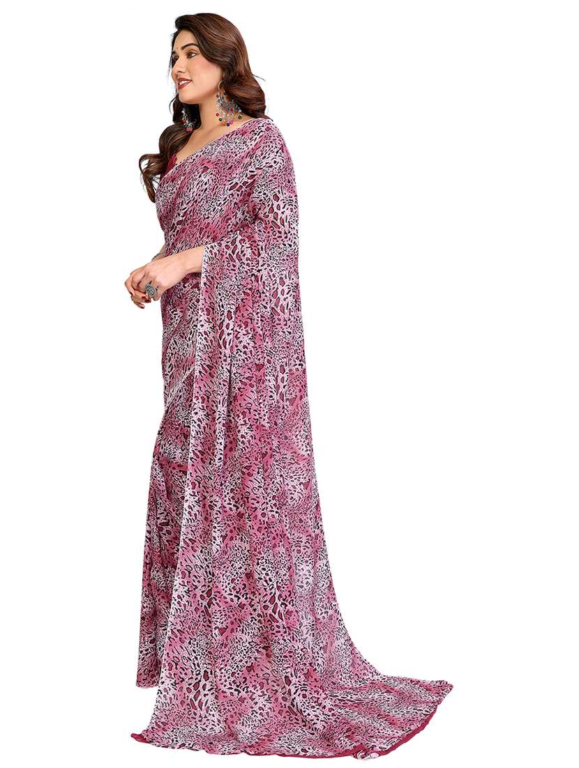 women printed casual wear saree with blouse - 22048369 -  Standard Image - 1
