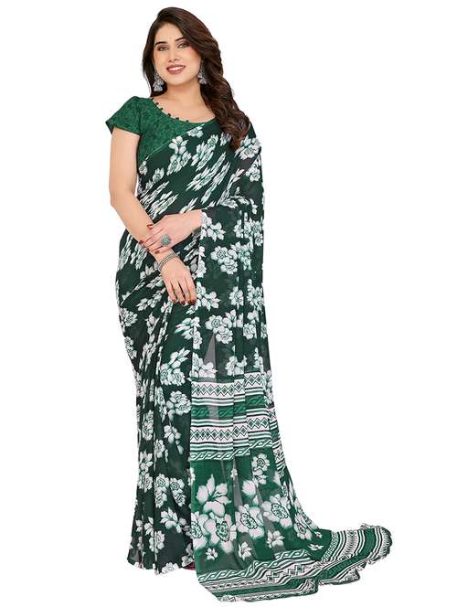 women printed casual wear saree with blouse - 22048458 - Standard Image - 0