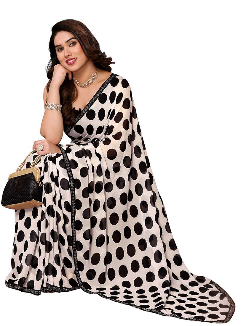 women printed casual wear saree with blouse - 22048507 -  Standard Image - 1