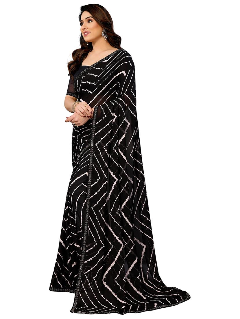 women printed casual wear saree with blouse - 22048519 -  Standard Image - 1