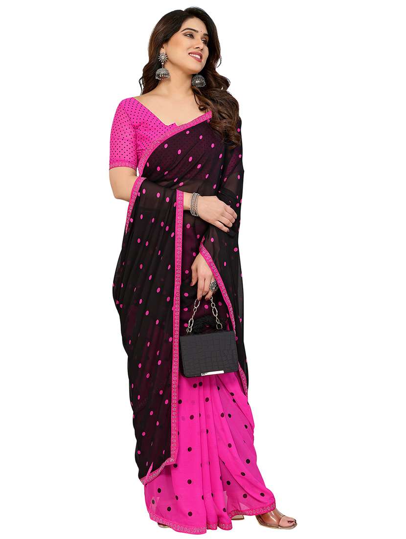women printed casual wear saree with blouse - 22048525 -  Standard Image - 1