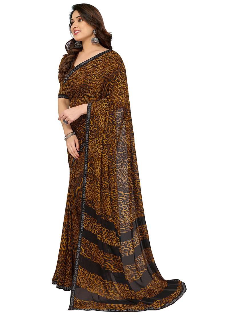 women printed casual wear saree with blouse - 22048532 -  Standard Image - 1