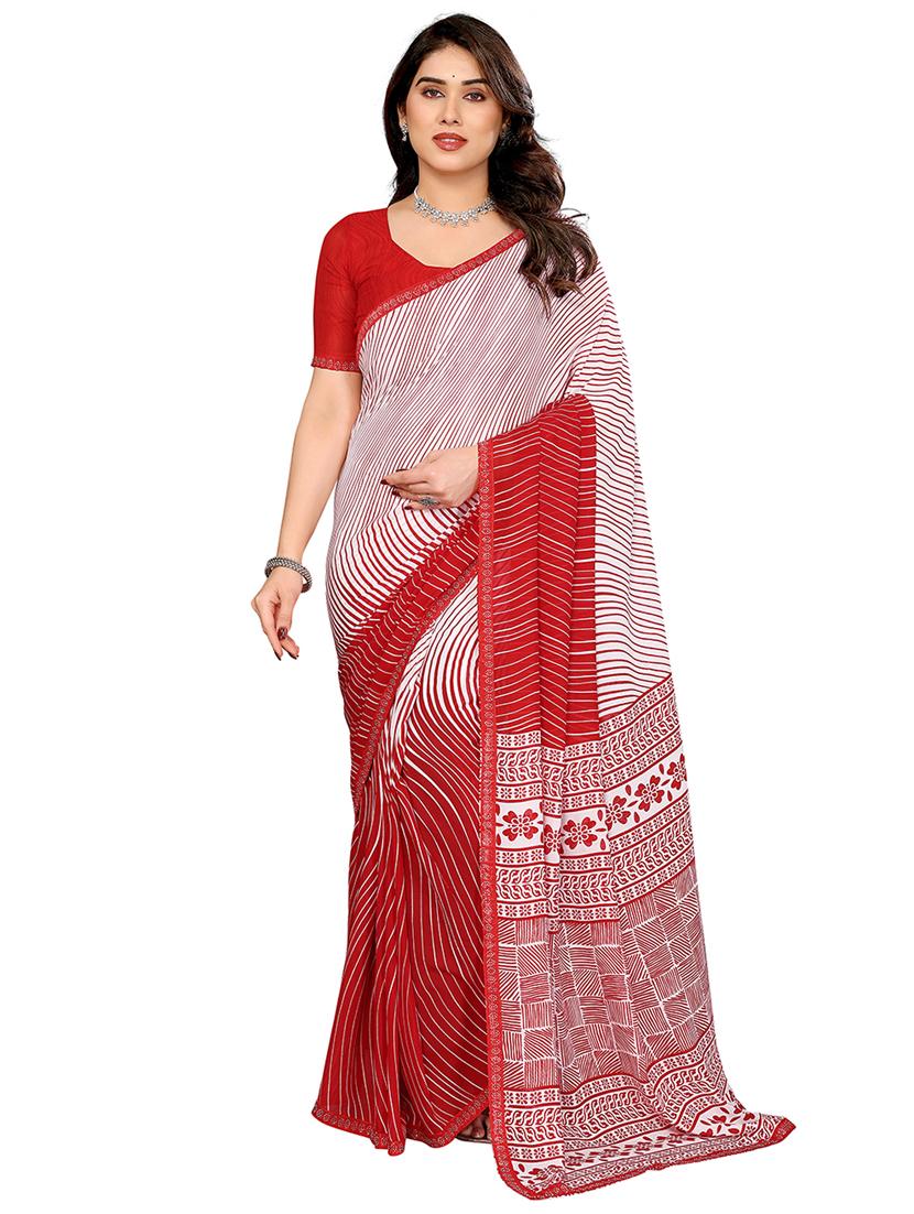 women printed casual wear saree with blouse - 22048583 -  Zoom Image - 0