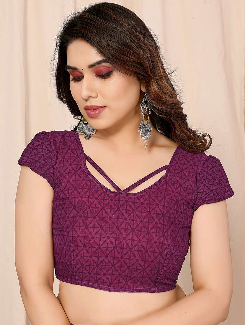 women printed casual wear saree with blouse - 22048662 -  Standard Image - 6