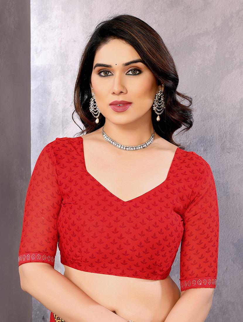 women printed casual wear saree with blouse - 22048834 - Standard Image - 4
