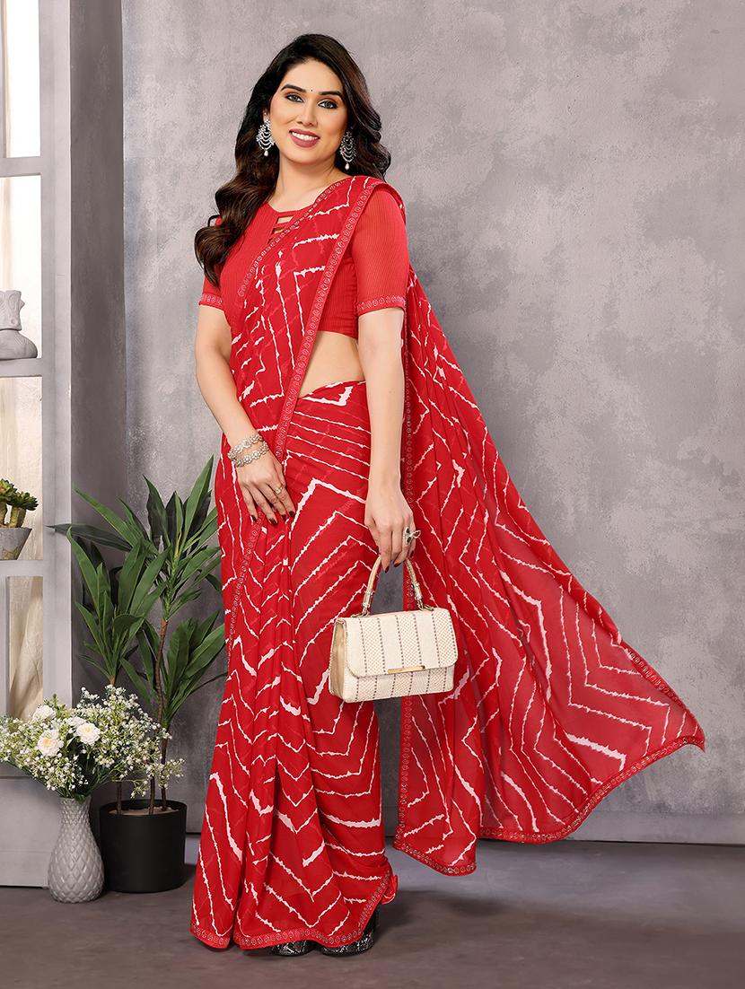 women printed casual wear saree with blouse - 22048854 - Standard Image - 1