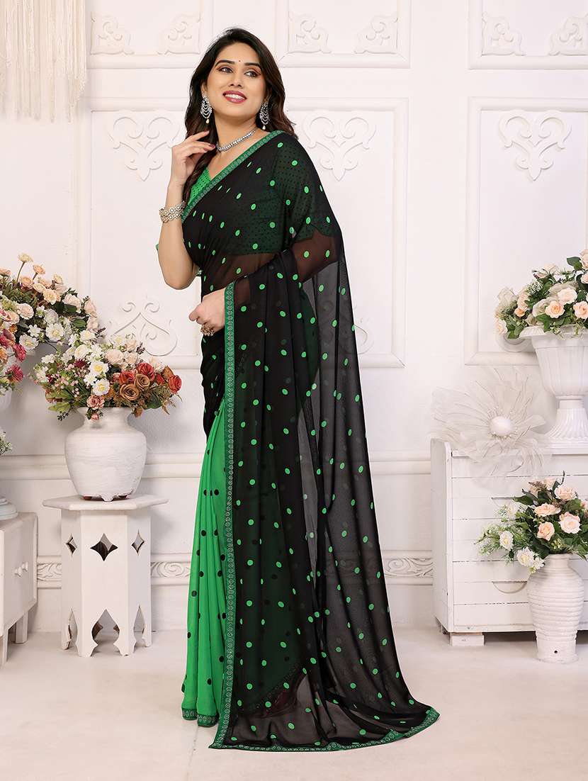 women printed casual wear saree with blouse - 22048863 -  Standard Image - 1