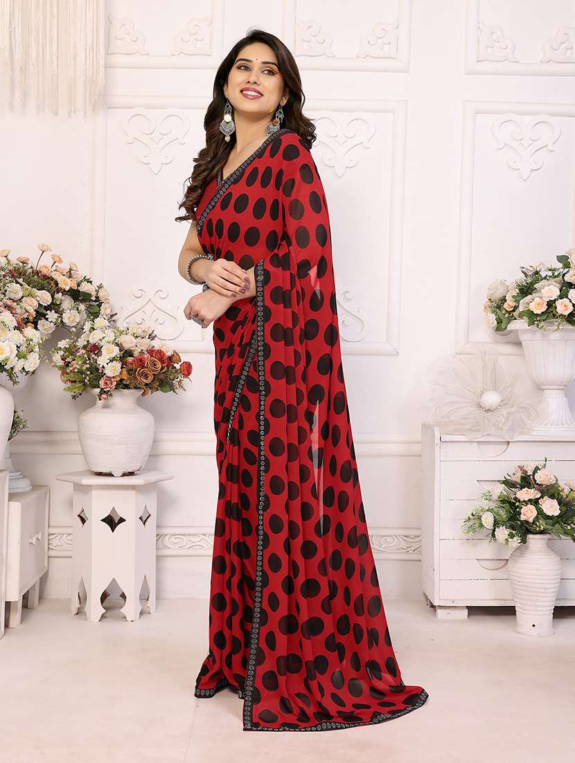 women printed casual wear saree with blouse - 22048867 -  Standard Image - 1