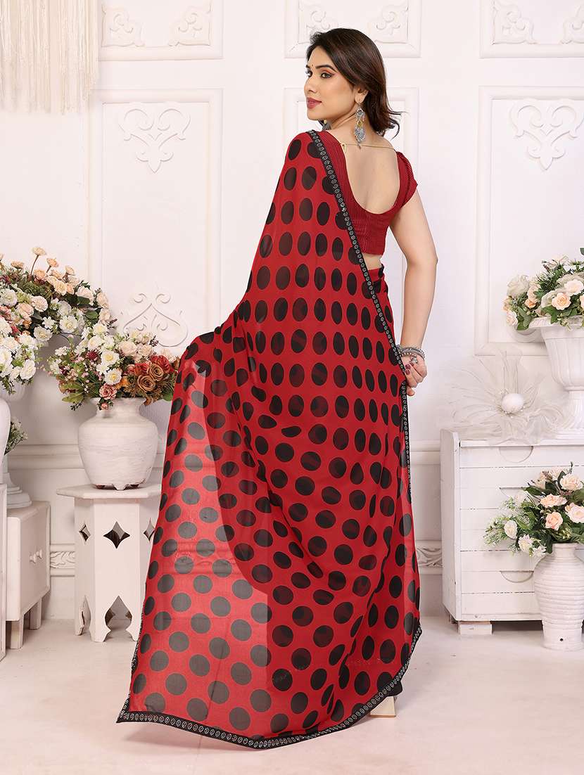 women printed casual wear saree with blouse - 22048867 -  Standard Image - 4