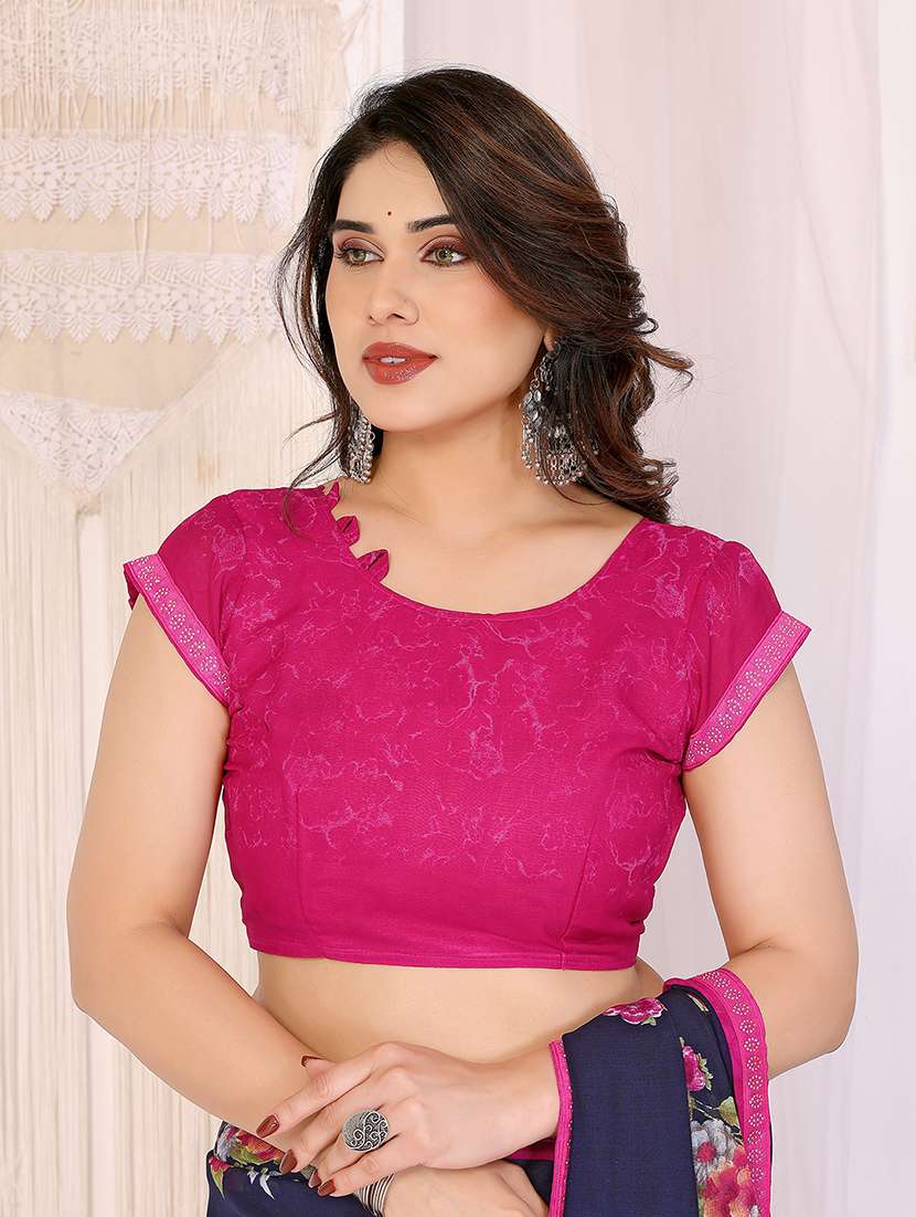 women printed casual wear saree with blouse - 22048888 -  Standard Image - 4