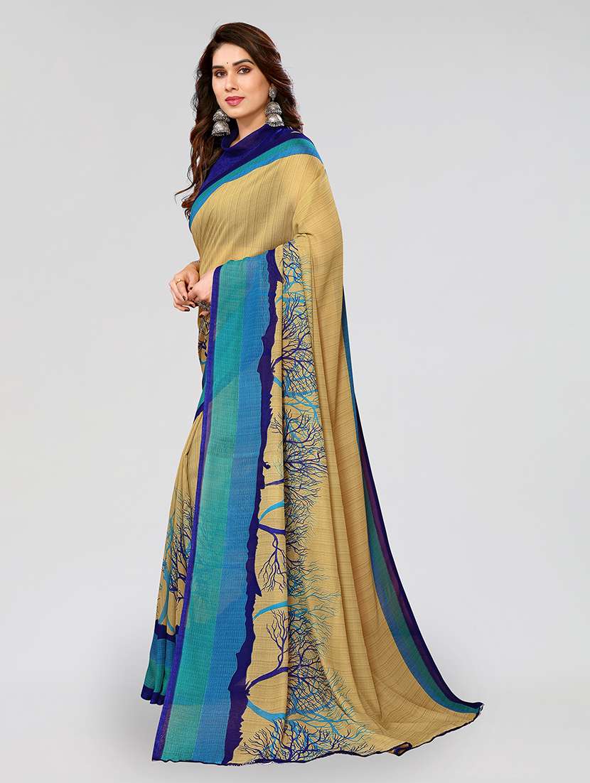 women printed casual wear saree with blouse - 22048988 -  Standard Image - 1