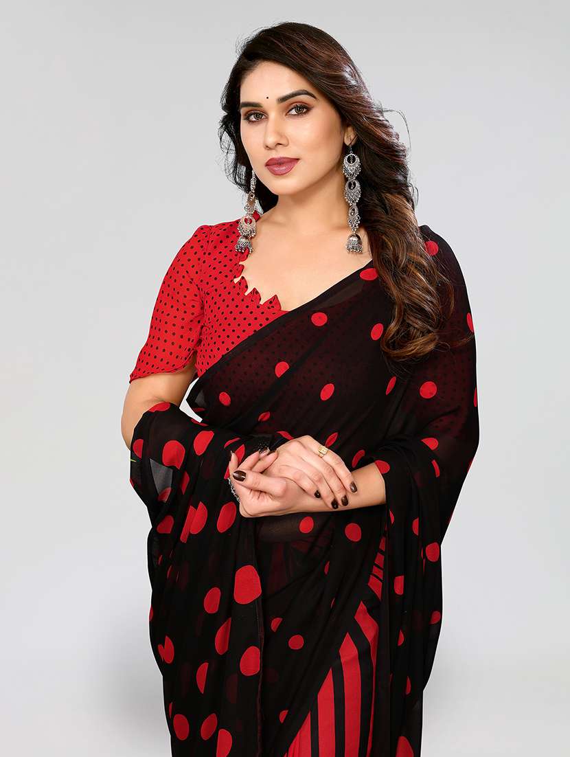 women printed casual wear saree with blouse - 22049001 -  Standard Image - 1