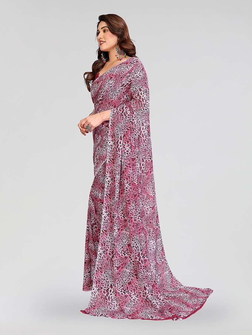 women printed casual wear saree with blouse - 22049073 -  Standard Image - 1