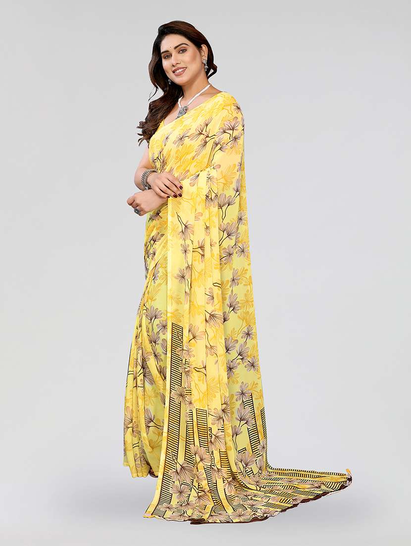women printed casual wear saree with blouse - 22049087 -  Standard Image - 1