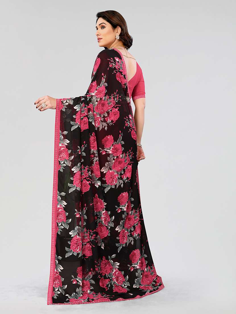 women printed casual wear saree with blouse - 22049200 -  Standard Image - 4