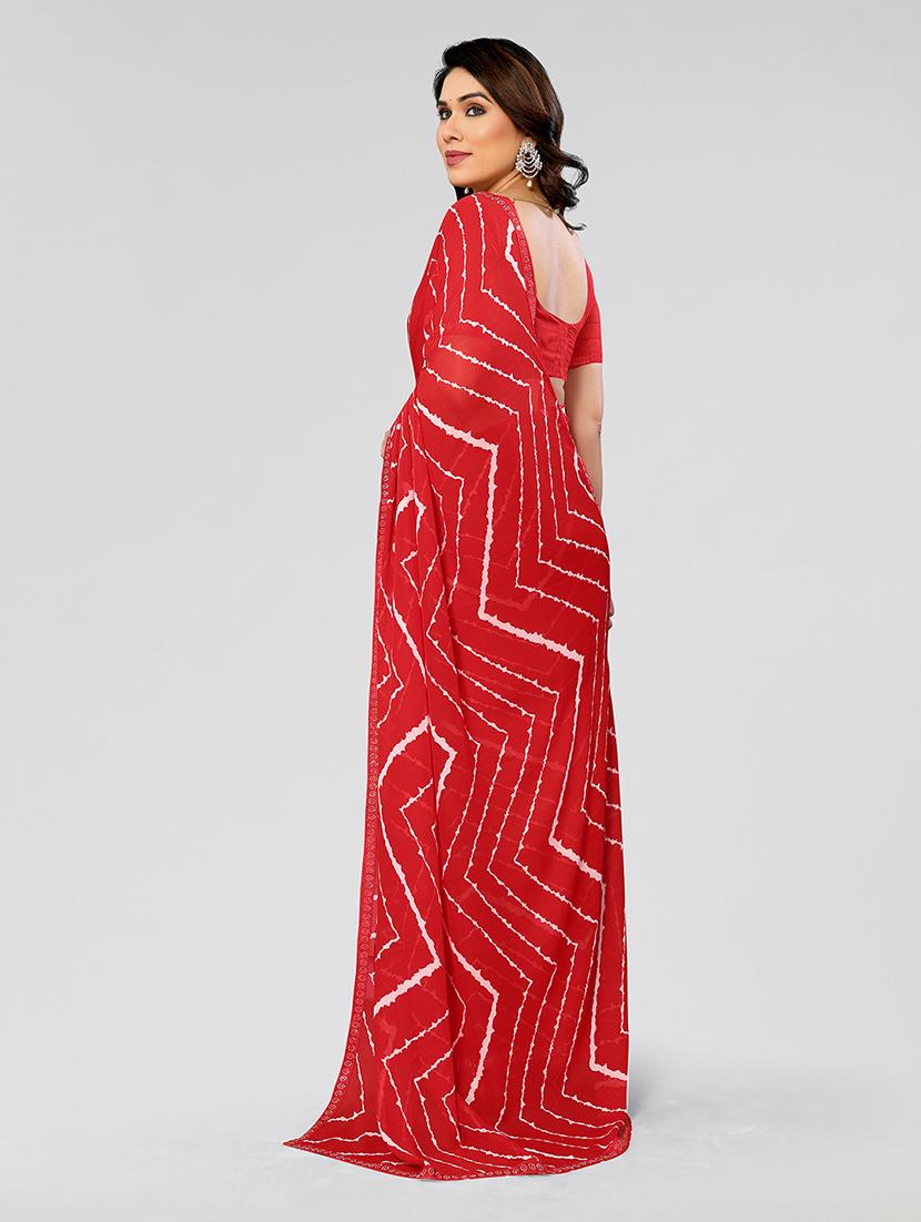 women printed casual wear saree with blouse - 22049221 - Standard Image - 4