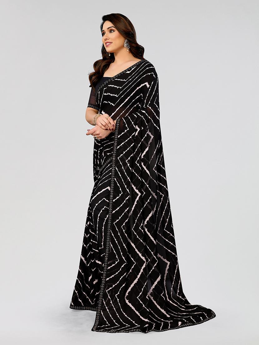 women printed casual wear saree with blouse - 22049223 - Standard Image - 1