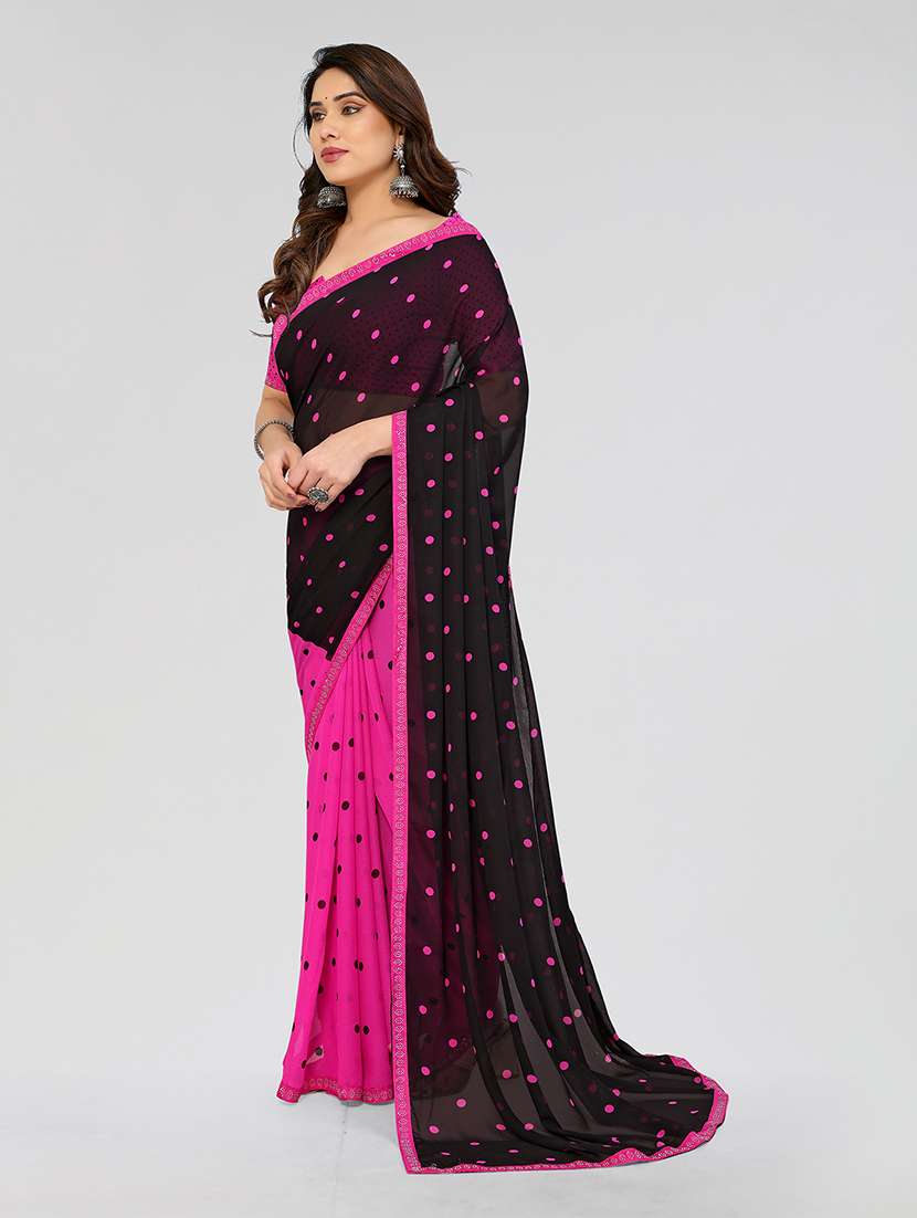 women printed casual wear saree with blouse - 22049229 -  Standard Image - 1