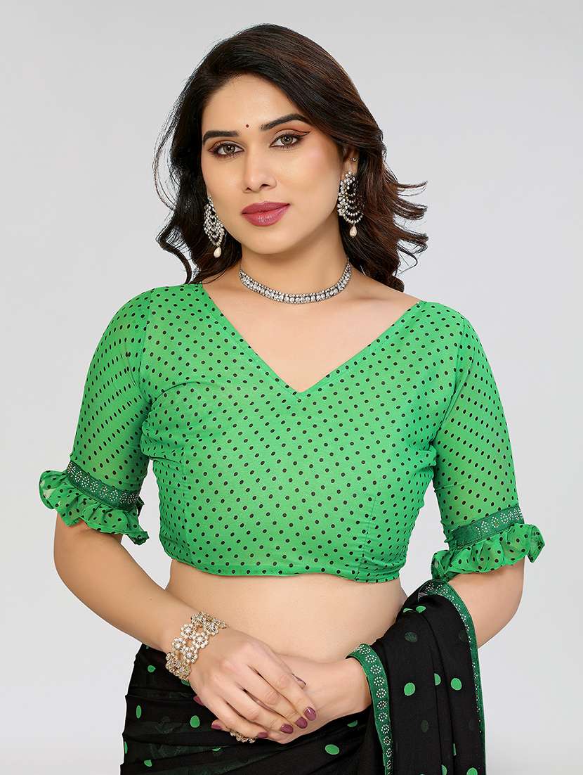 women printed casual wear saree with blouse - 22049230 - Standard Image - 4