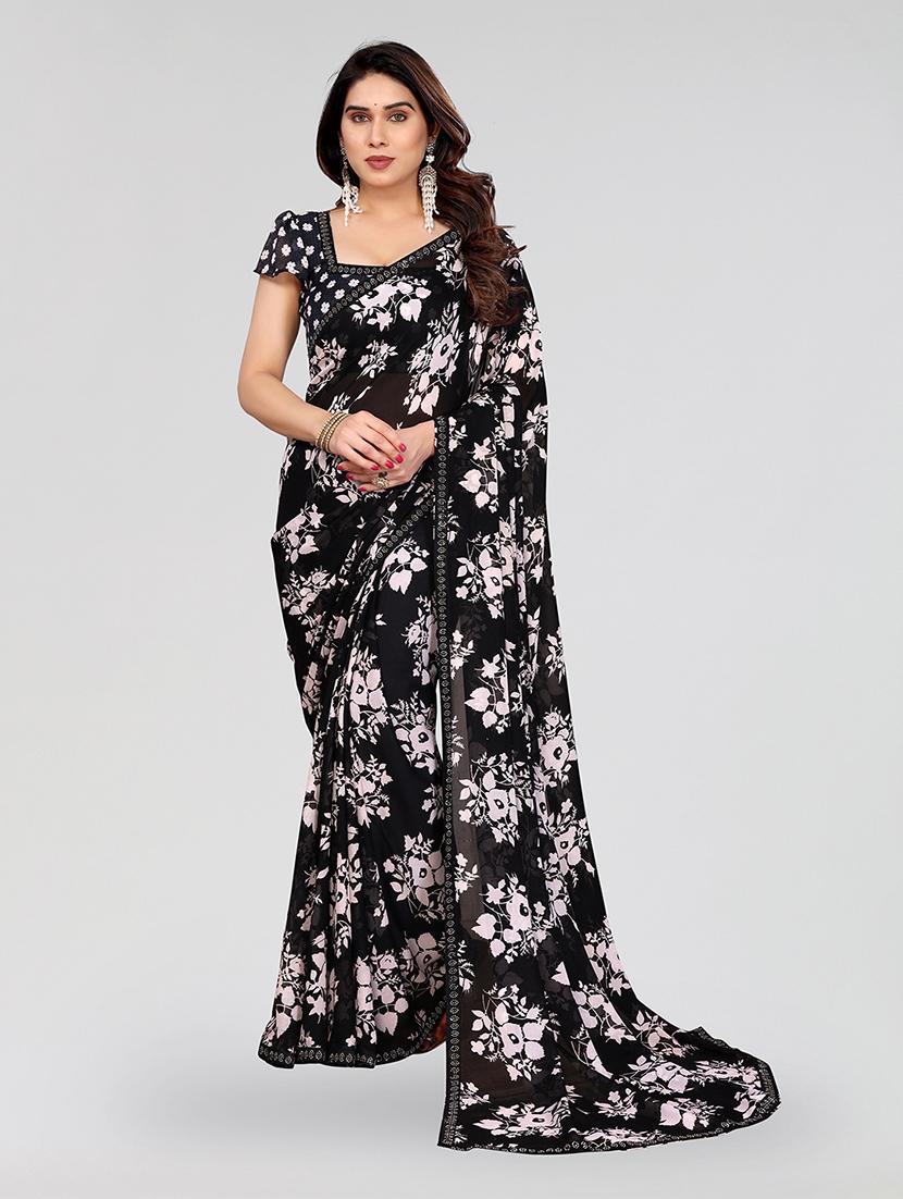 women printed casual wear saree with blouse - 22049240 - Zoom Image - 0