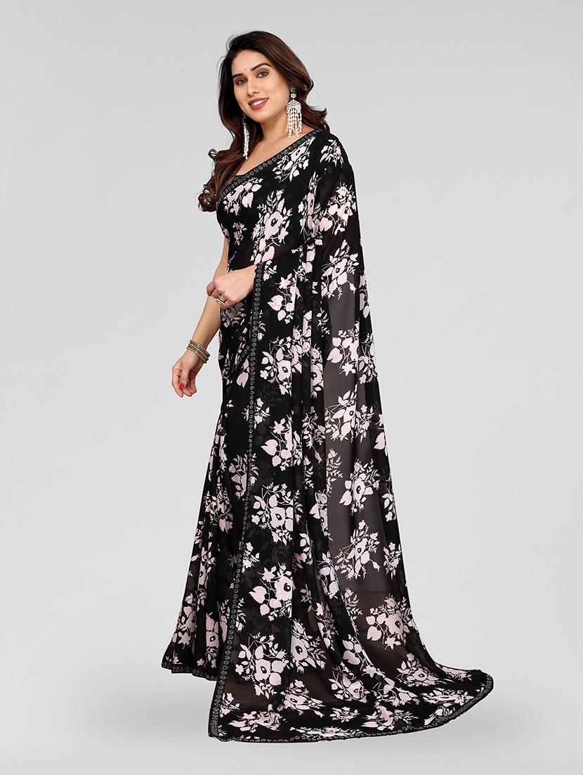 women printed casual wear saree with blouse - 22049240 - Standard Image - 1