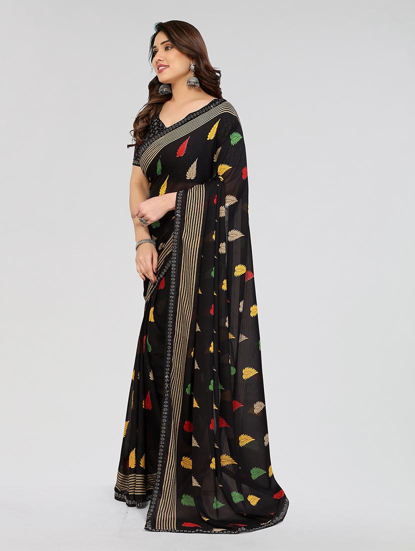 women printed casual wear saree with blouse - 22049250 - Standard Image - 1