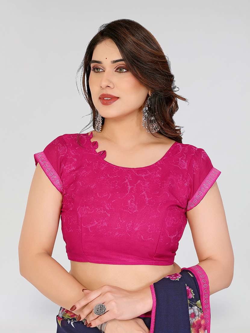 women printed casual wear saree with blouse - 22049255 -  Standard Image - 4