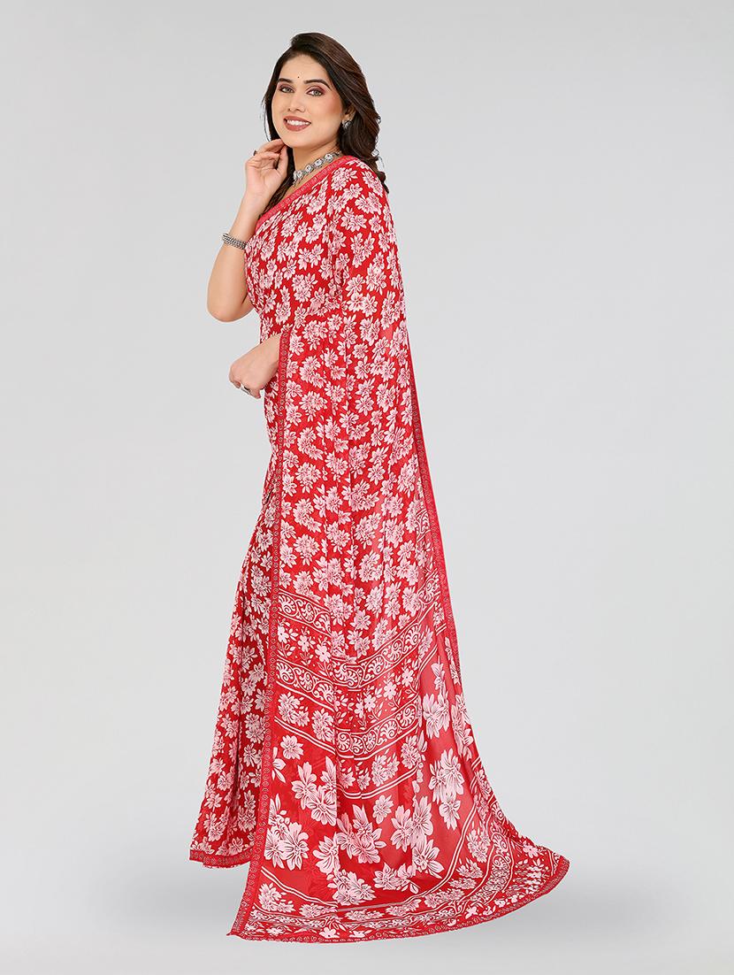 women printed casual wear saree with blouse - 22049267 - Standard Image - 1