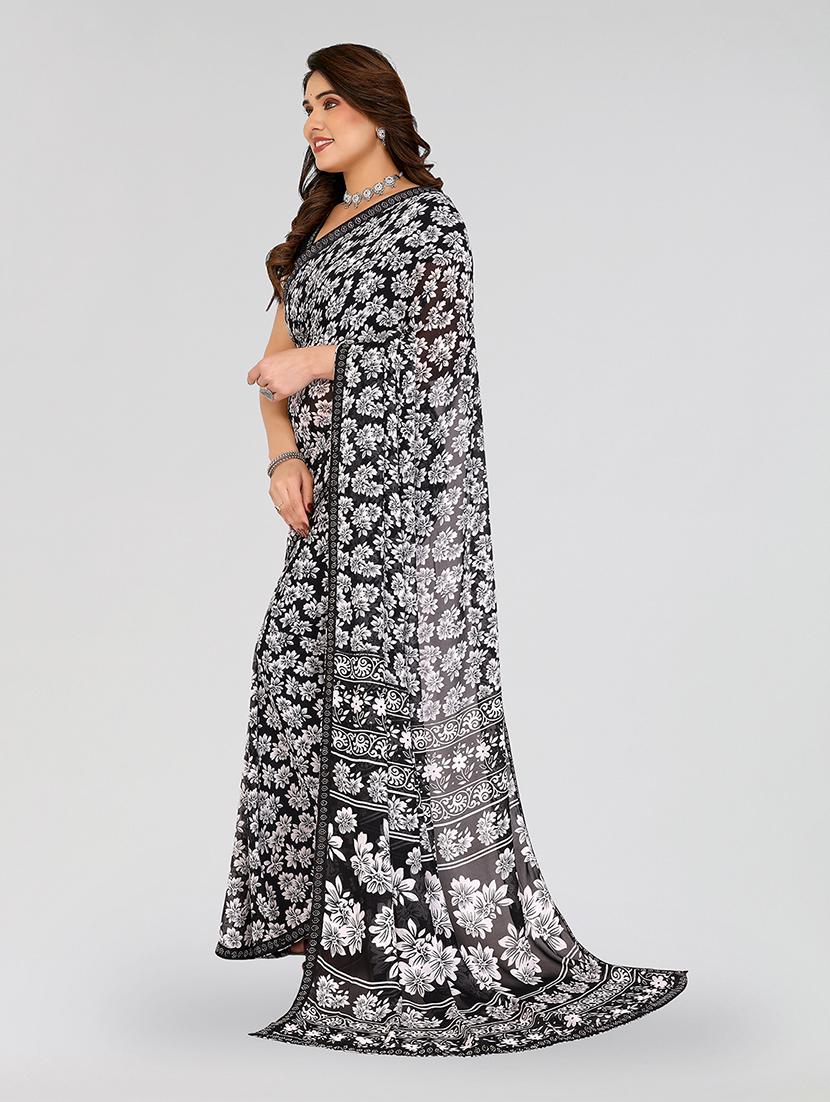women printed casual wear saree with blouse - 22049270 - Standard Image - 1
