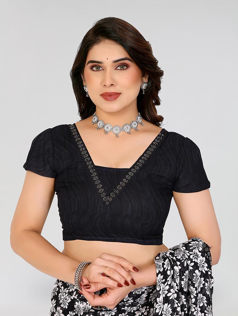 women printed casual wear saree with blouse - 22049270 - Standard Image - 4