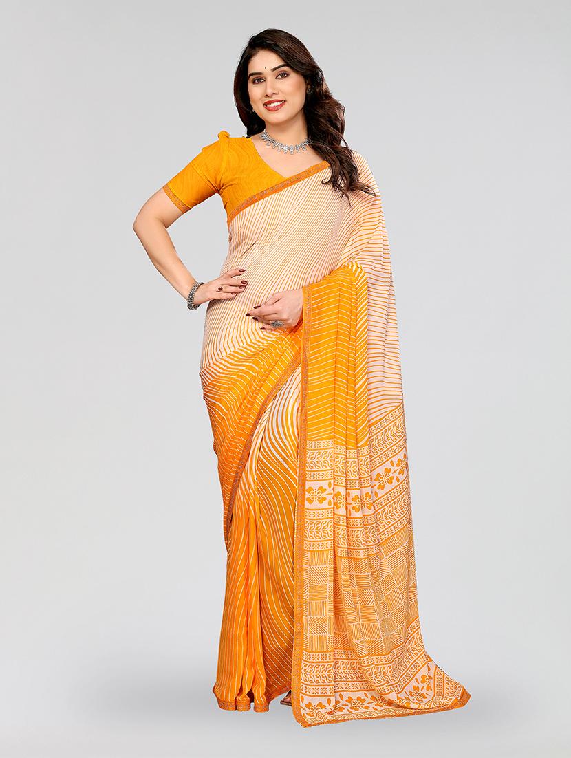 women printed casual wear saree with blouse - 22049288 - Zoom Image - 0