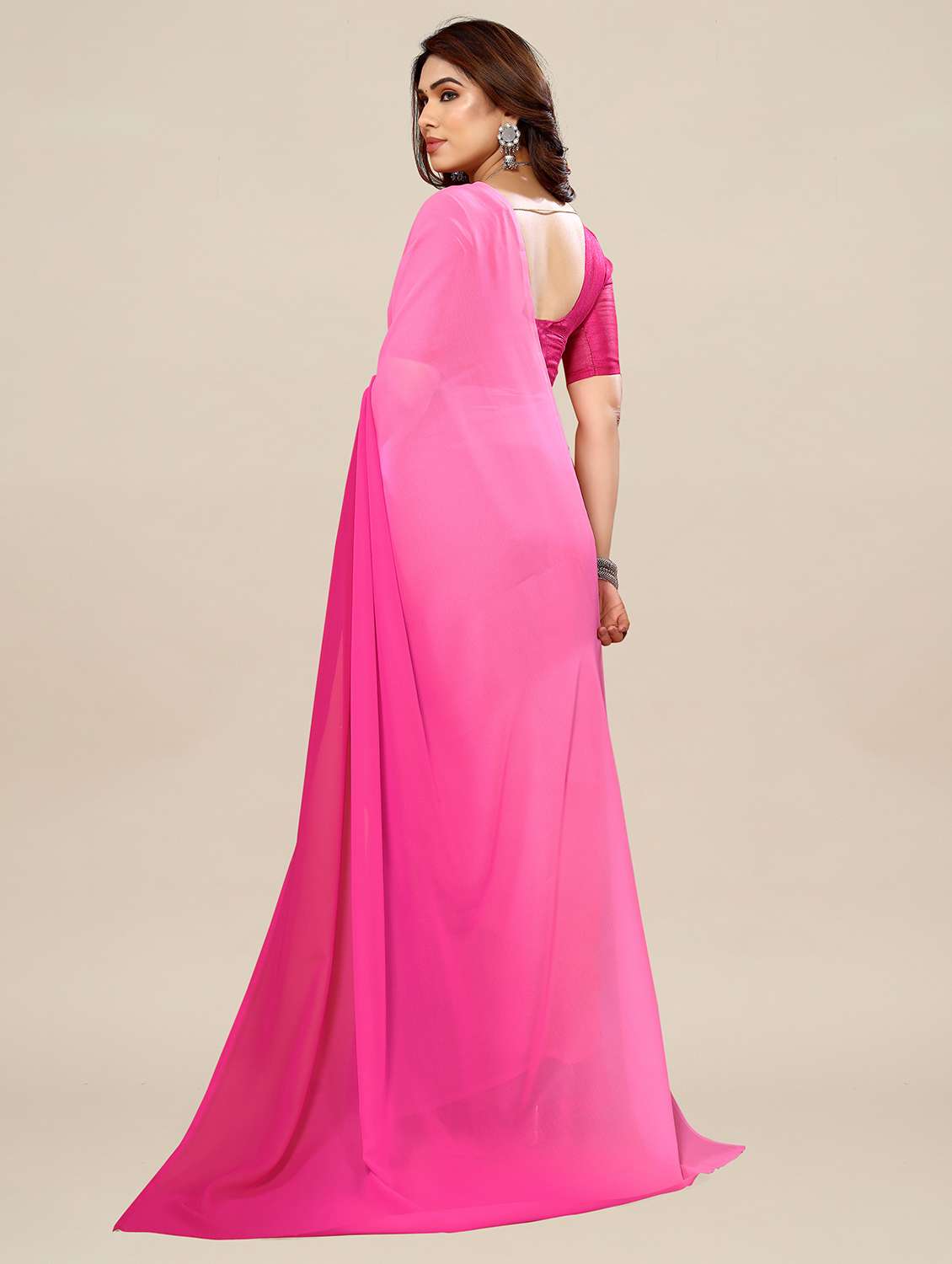 women ombre printed saree with blouse - 22049302 -  Standard Image - 4