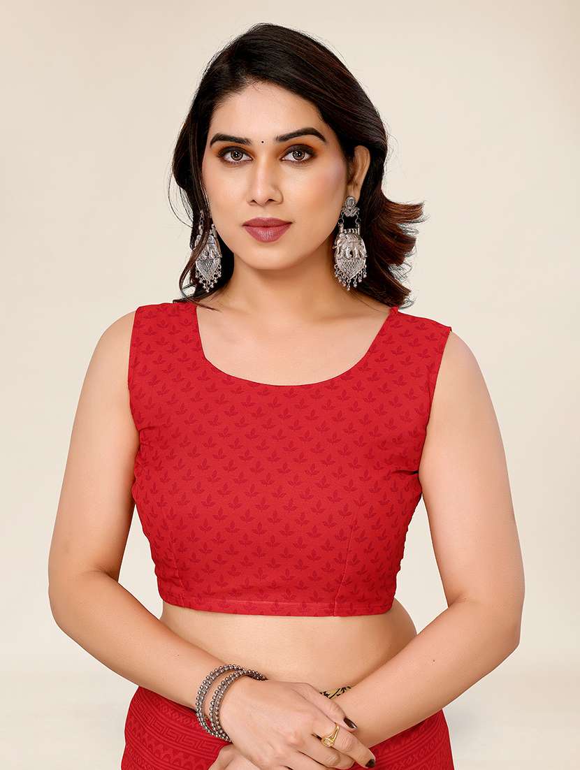 women printed casual wear saree with blouse - 22049319 -  Standard Image - 4