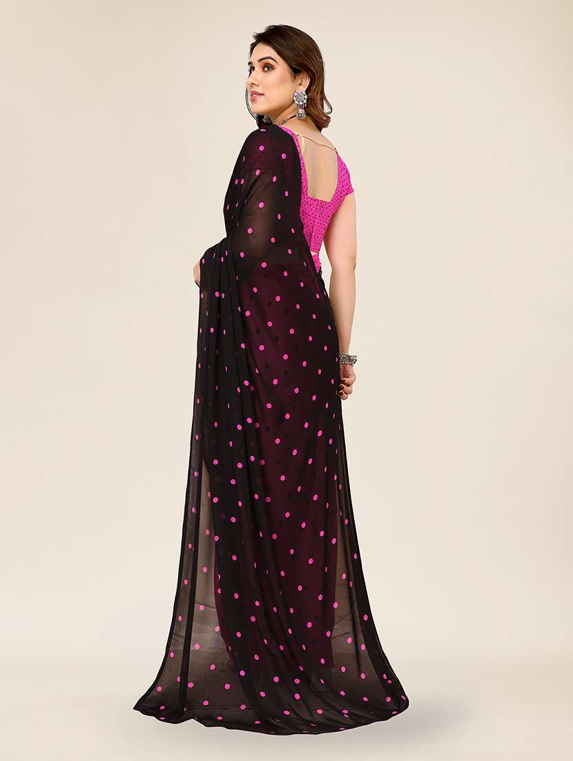 women printed casual wear saree with blouse - 22049328 -  Standard Image - 4